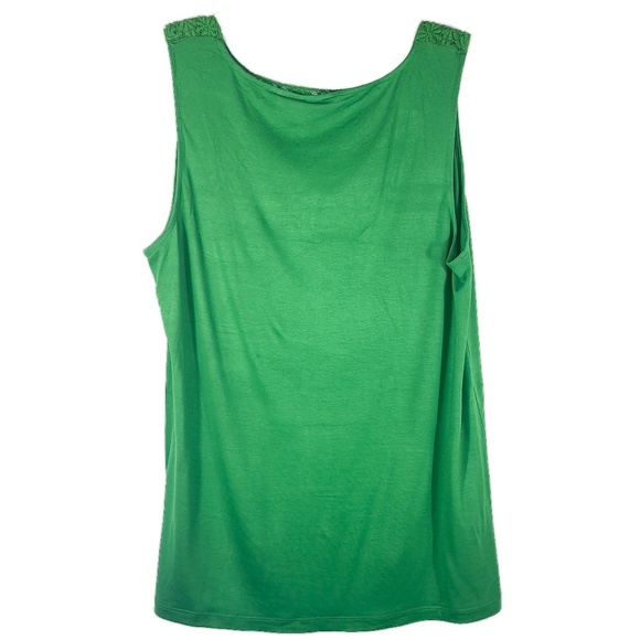 Green Flower Pattern Yoke Tank - Picture 4 of 5